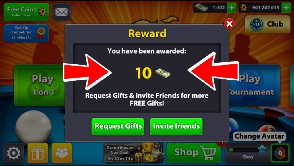 free cash reward